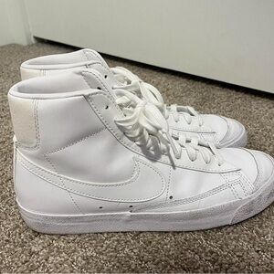 All White Nike blazers